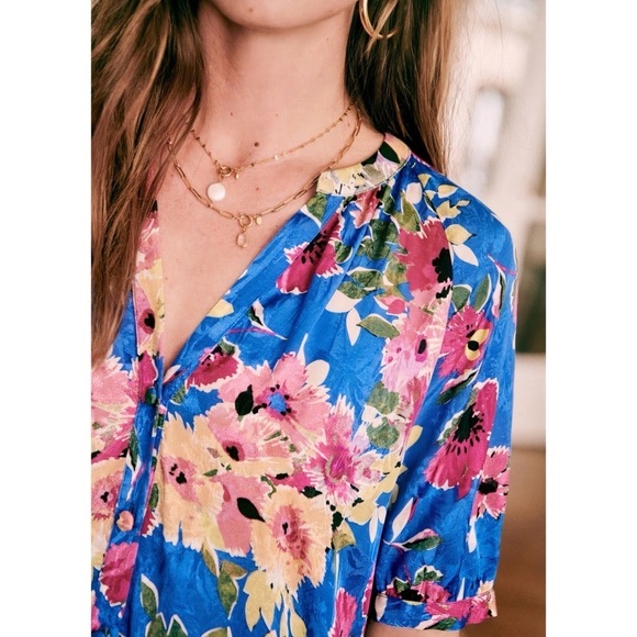 NWOT Sezane Mini Floral Short-Sleeve Lenitta Dress - Picture 4 of 7